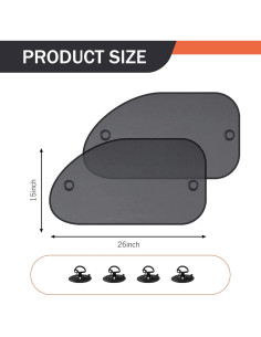 Protector Solar Ventanas Laterales Coche Downhill 2 PCS 2