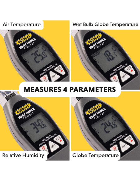 Monitor de Índice de Calor General Tools WBGT8778 Deluxe 0-50C Monitor de Índice de Calor General Tools WBGT8778 Deluxe 0-50C