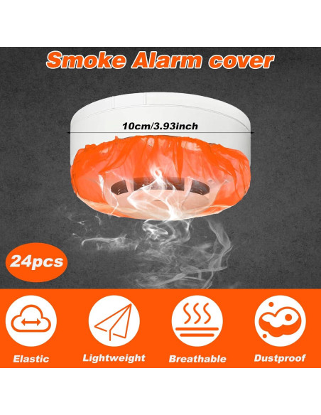 Cubiertas de Alarma de Incendio Tyqour 24 Pcs Naranja 10 cm Cubiertas de Alarma de Incendio Tyqour 24 Pcs Naranja 10 cm