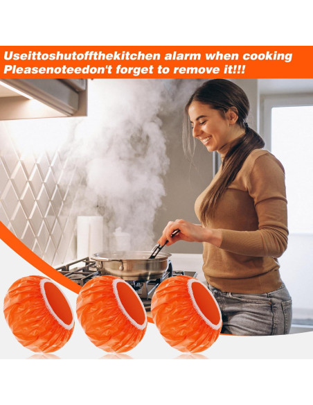 Cubiertas de Alarma de Incendio Tyqour 24 Pcs Naranja 10 cm Cubiertas de Alarma de Incendio Tyqour 24 Pcs Naranja 10 cm
