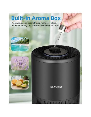 Purificador de Aire Slevoo HEPA 3-en-1 para Habitaciones 94.3 m