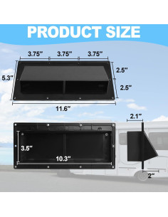 Cubierta de Ventilación de Escape Gekufa RV - 13.5 cm x 29.5 cm 2