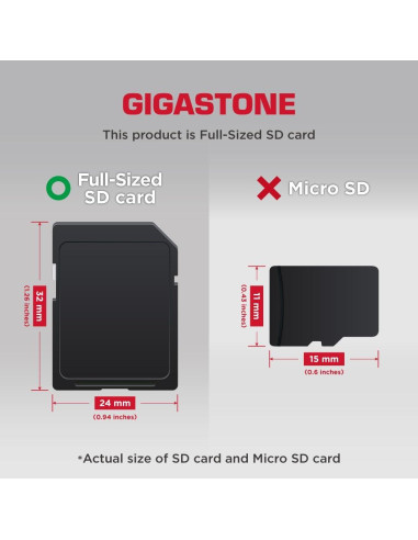Tarjeta de Memoria Gigastone 512GB 4K UHS-I 100MB/s