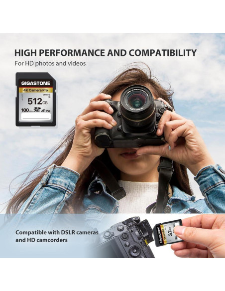 Tarjeta de Memoria Gigastone 512GB 4K UHS-I 100MB/s Tarjeta de Memoria Gigastone 512GB 4K UHS-I 100MB/s