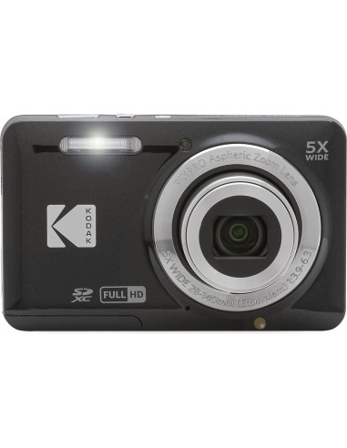 Cámara Digital Kodak PIXPRO FZ55 Negra + Funda + Tarjeta 128GB