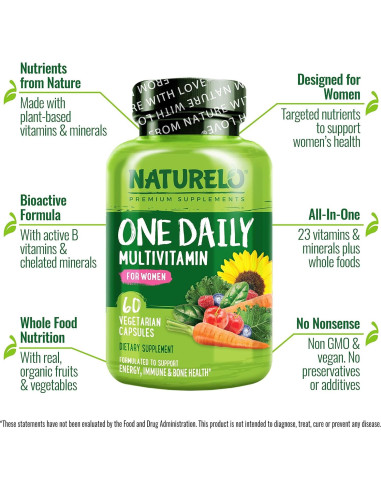 Multivitamina Diaria NATURELO para Mujeres - 60 Cápsulas