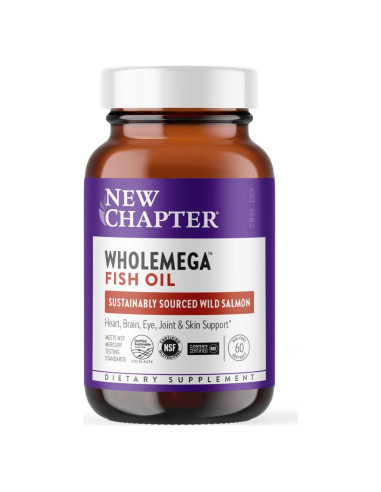 Suplemento Aceite de Pescado Wholemega New Chapter 60 Cápsulas 1000mg
