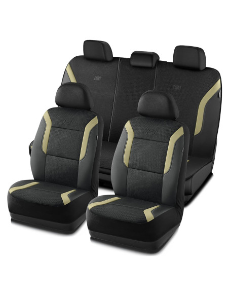 Funda de Asiento de Coche Skechers con Espuma de Memoria Beige Funda de Asiento de Coche Skechers con Espuma de Memoria Beige