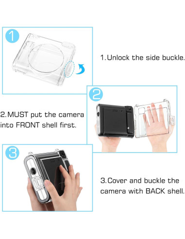 Funda Protectora Fintie para Cámara Fujifilm Instax SQ40 - PVC Transparente