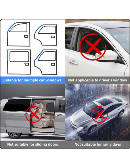 Sombrillas para Ventanas de Auto TechSpanner - Paquete de 2, UV y Privacidad Sombrillas para Ventanas de Auto TechSpanner - Paquete de 2, UV y Privacidad
