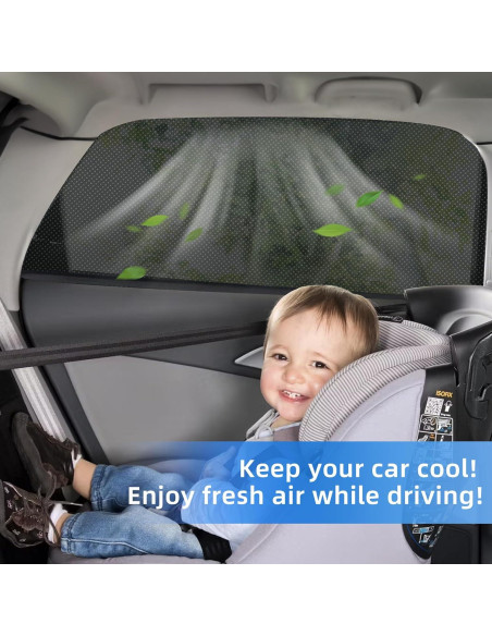 Sombrillas para Ventanas de Auto TechSpanner - Paquete de 2, UV y Privacidad Sombrillas para Ventanas de Auto TechSpanner - Paquete de 2, UV y Privacidad