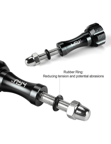 Juego de Tornillos de Pulgar HSU + Llave para GoPro - Aluminio Negro Juego de Tornillos de Pulgar HSU + Llave para GoPro - Aluminio Negro