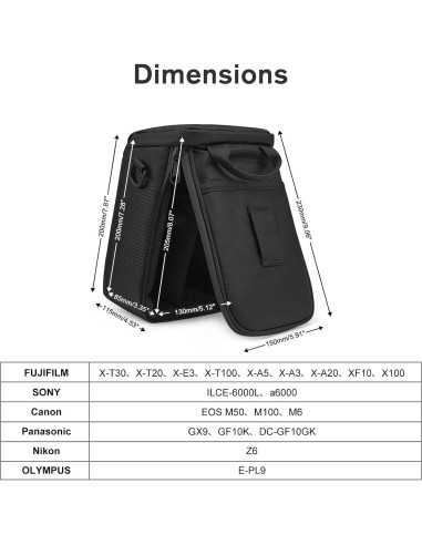 Bolsa de Inserción para Cámara S-ZONE Impermeable 15x11.5x20cm