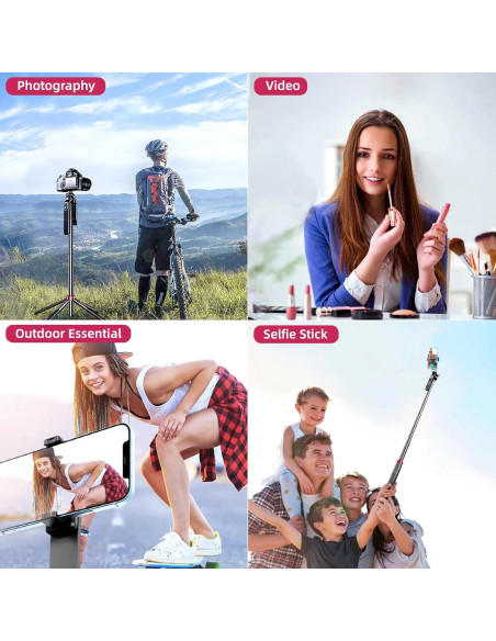 Palo Selfie WOVTE 160 cm con Luces y Control Remoto Palo Selfie WOVTE 160 cm con Luces y Control Remoto