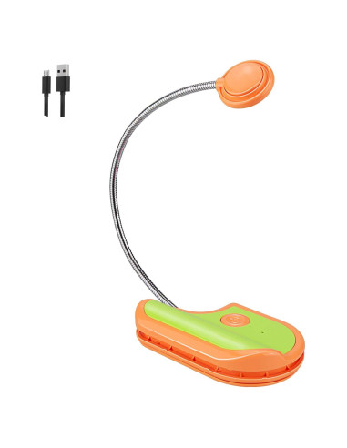 Luz de Lectura USB LUXSWAY Naranja, 3 Modos de Color Ajustables