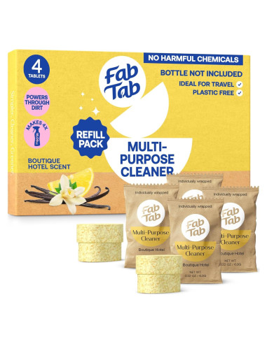Recarga de Limpiador Multiusos FabTab - 4 Tabletas Ecológicas