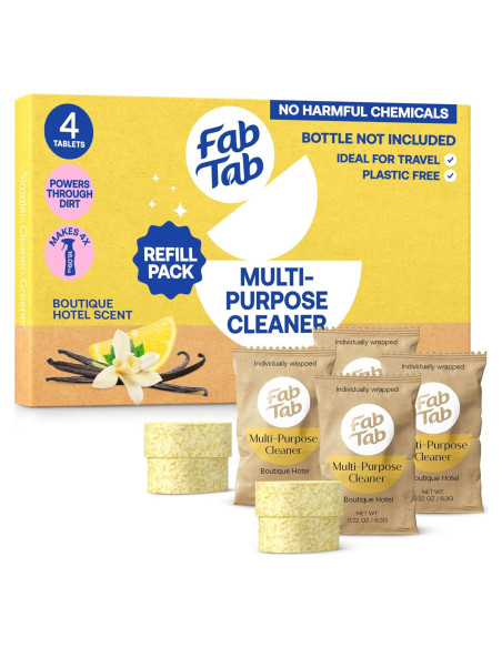 Recarga de Limpiador Multiusos FabTab - 4 Tabletas Ecológicas Recarga de Limpiador Multiusos FabTab - 4 Tabletas Ecológicas