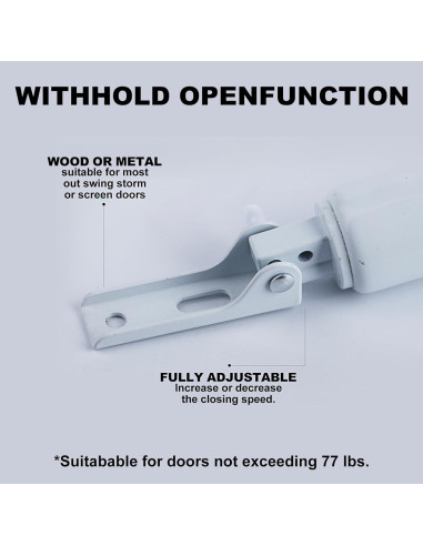 Cerradura de Puerta de Tormenta MUZHUPGUZ 27x3.2cm Blanca