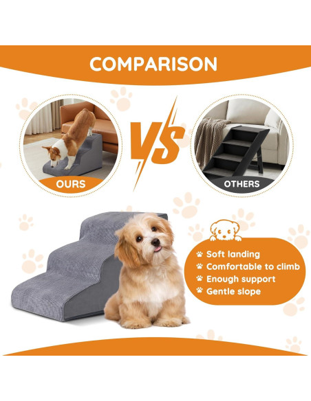 Escalera para Perros Pequeños Ahpmeoa 4 Pasos Antideslizante 50 cm Escalera para Perros Pequeños Ahpmeoa 4 Pasos Antideslizante 50 cm