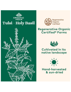 Cápsulas de Albahaca Sagrada Orgánica Organic India - 60 Unidades 2