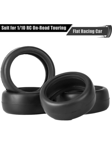 Neumáticos de Carretera 1/10 RcThjia 4 Pcs Caucho Blando