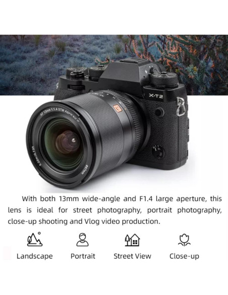Lente Gran Angular VILTROX 13mm F1.4 XF para Fujifilm Lente Gran Angular VILTROX 13mm F1.4 XF para Fujifilm