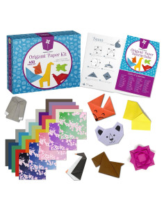Kit de Origami Pinwheel Crafts - 450 Hojas de Papel de Colores