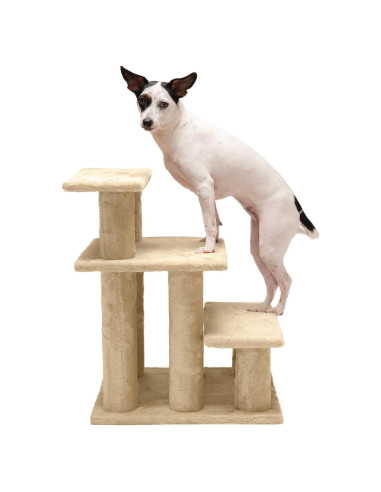 Escaleras para Mascotas Furhaven 3 Pasos Crema - 55.88 cm