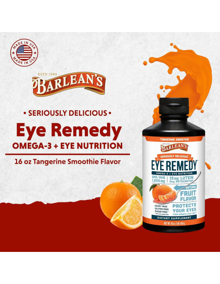 Suplemento Ocular Barlean's 473ml Omega 3 Luteína Mandarina Suplemento Ocular Barlean's 473ml Omega 3 Luteína Mandarina