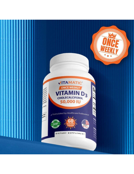 Vitamatic Vitamina D3 1250 mcg 60 Cápsulas Vegetales Vitamatic Vitamina D3 1250 mcg 60 Cápsulas Vegetales