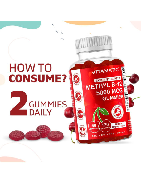 Gominolas Vitamatic Vitamina B12 5000 mcg 120 Unidades Gominolas Vitamatic Vitamina B12 5000 mcg 120 Unidades