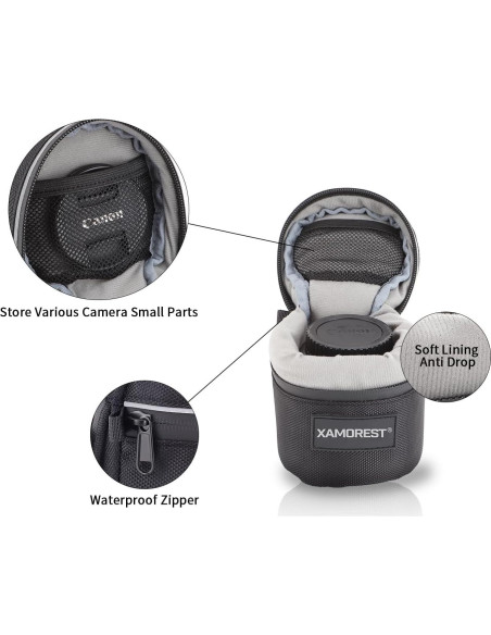 Funda para Lentes de Cámara XAMOREST 8x8cm Impermeable Funda para Lentes de Cámara XAMOREST 8x8cm Impermeable