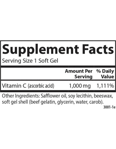Gelatinas Blandas de Vitamina C Carlson 1000mg 100 Unidades