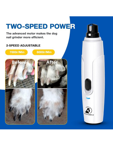Cortauñas Eléctrico Bonve Pet PNG1 - Silencioso, 2 Velocidades