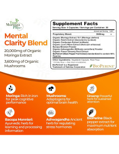 Suplemento Cognitivo True Moringa Plus+ 150 Cápsulas 20,000mg 2