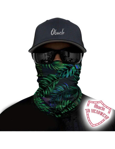 Gaiter Cuello Obacle 3D Verde Púrpura para Hombres y Mujeres