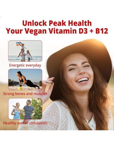 Gomas Veganas Vitamina D3 5000UI + B12 1000mcg Neviss 120u