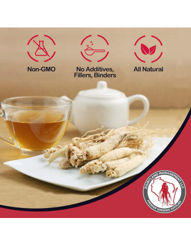 Cápsulas de Ginseng Americano Dairyland 75 ct - 500 mg