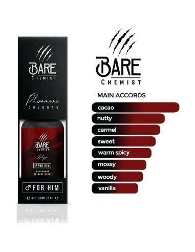Colonia de Feromonas Bare Chemist Eclipse 30ml - Sin Alcohol