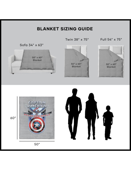 Manta de Toque de Seda Marvel Captain America 127x152 cm Manta de Toque de Seda Marvel Captain America 127x152 cm