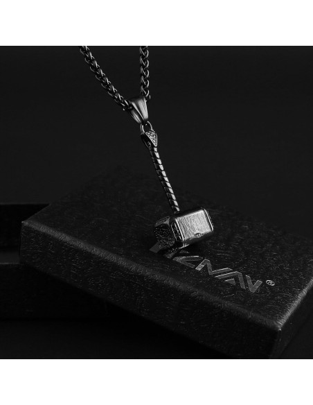 Collar de Acero Inoxidable HZMAN Martillo 55.88 cm Plata Collar de Acero Inoxidable HZMAN Martillo 55.88 cm Plata