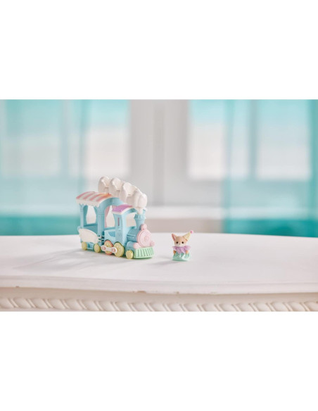 Tren Arcoíris Nube Flotante Calico Critters con Figura Tren Arcoíris Nube Flotante Calico Critters con Figura