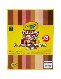 Papel de Construcción Crayola Colores del Mundo 48 Hojas 21.6x27.9 cm 2