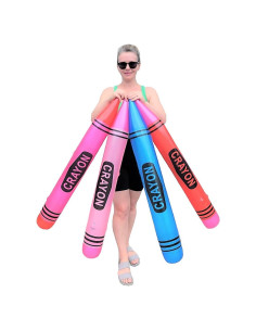 Crayones Inflables Gigantes Zugar Land - Paquete de 4 Colores