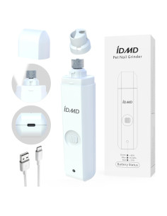 Cortauñas Eléctrico IDMD para Perros y Gatos - Silencioso y Recargable
