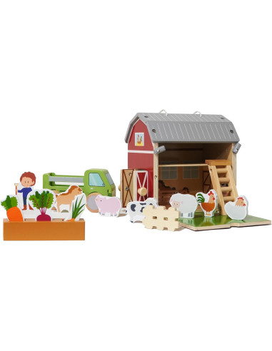 Juego de Granja de Madera Kiddy Steps - Interactivo 0.79 kg