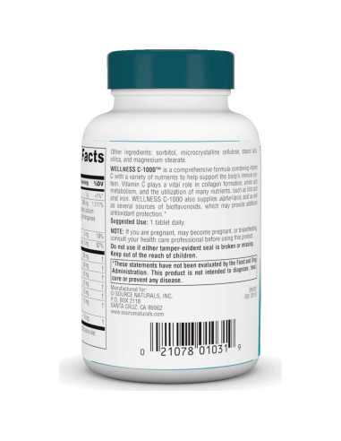 Tabletas de Vitamina C Source Naturals 50 Unidades