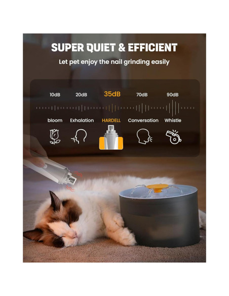 Molinillo de Uñas para Perros HARDELL con 2 Luces LED Molinillo de Uñas para Perros HARDELL con 2 Luces LED