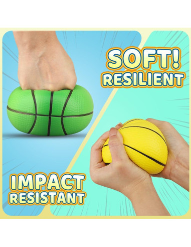 Mini Balones de Baloncesto Dilabnba 5" Suaves 3PCS