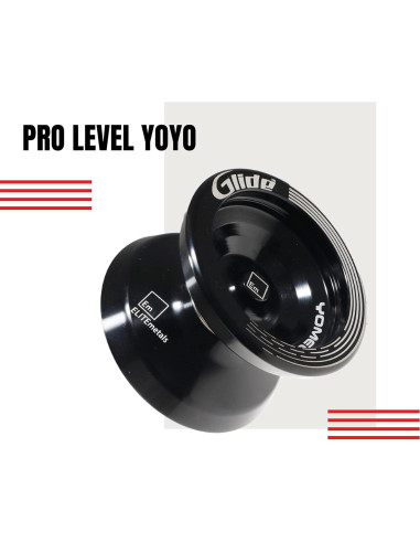 Yoyo Yomega Glide de Aluminio Profesional con Accesorios - Negro